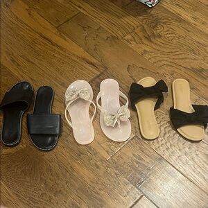 Three pair of like new sandals for one price! Size 6.